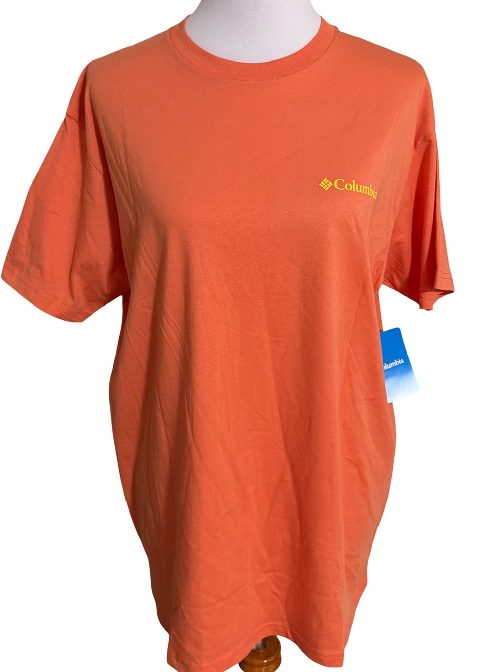 Columbia Men's Coral Orange Short-Sleeve Logo Tee